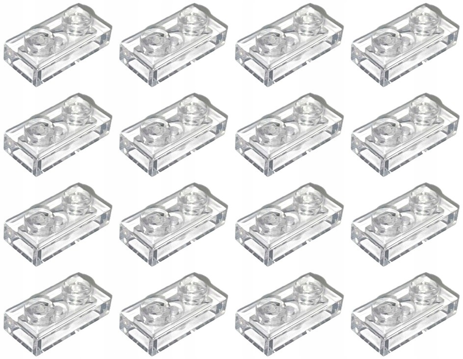 

Lego 3023 Płytka 1x2 przezroczysta (6g) 16 szt.