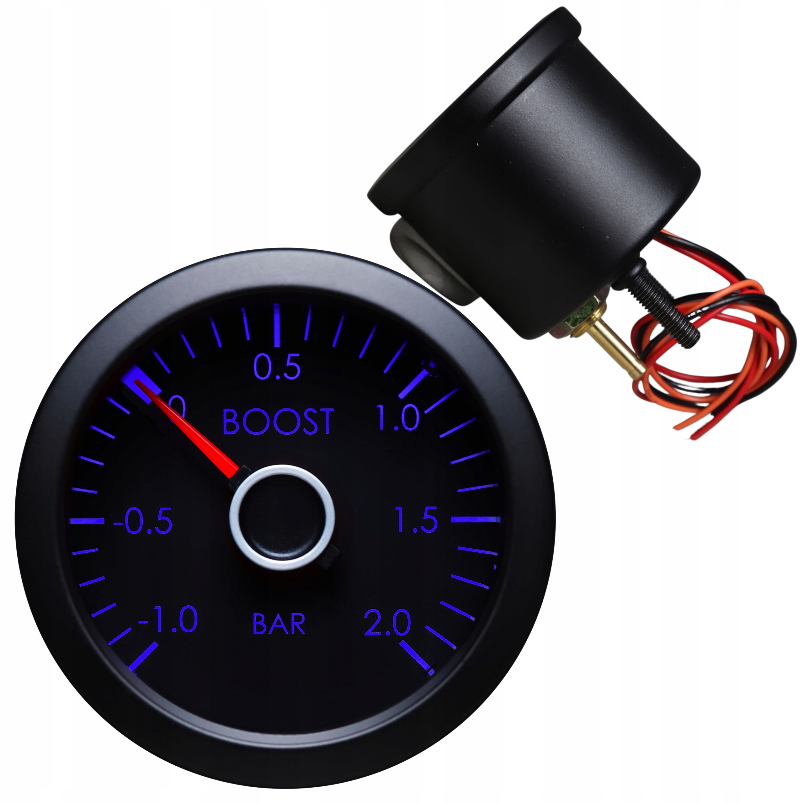 Indikátor nabíjania Boost Auto Gauge pre 2 bary Vw Look Modré Led New