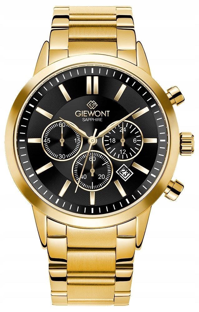 Pánské Hodinky Giewont Chronograph Sapphire Černé zlato GW8510-B5