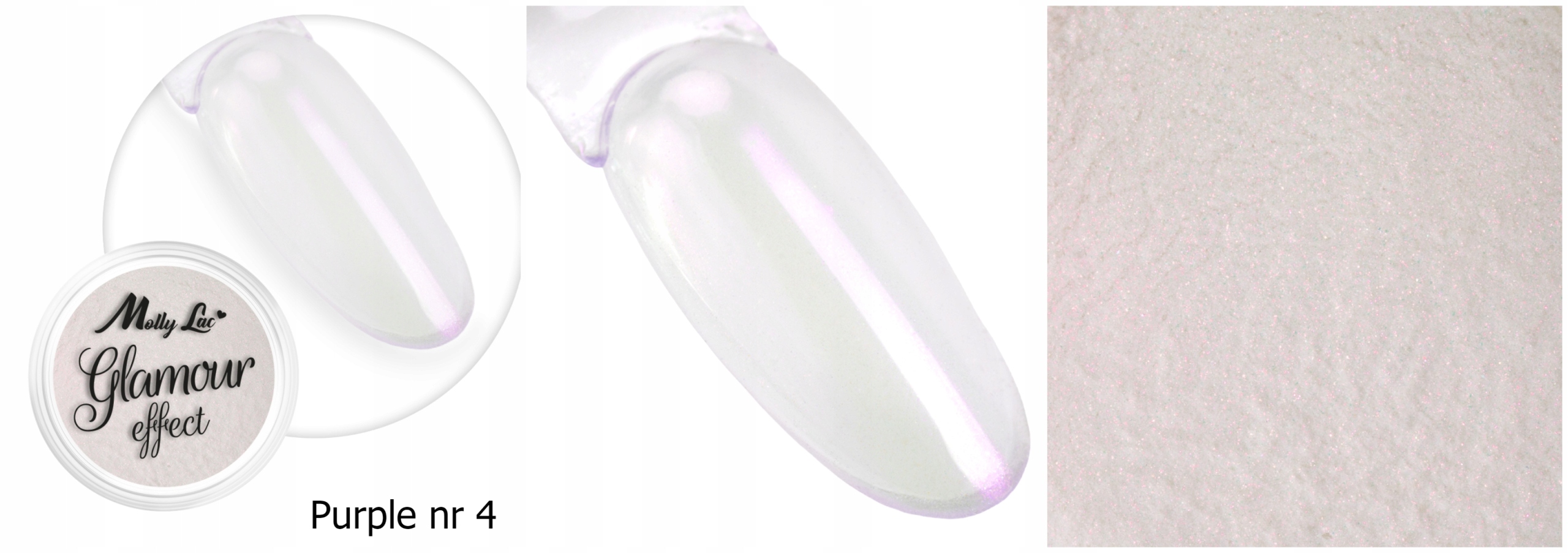 PYŁEK DO ZDOBIEŃ PERŁOWY MIRROR GLAMOUR EFEKT OPAL MOLLYLAC Kolor dominujący wielokolorowy