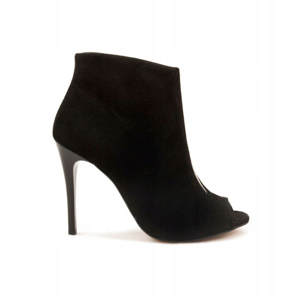 černé dámské kotníkové boty prstové kožené boty elegantní lodičky J.w 39