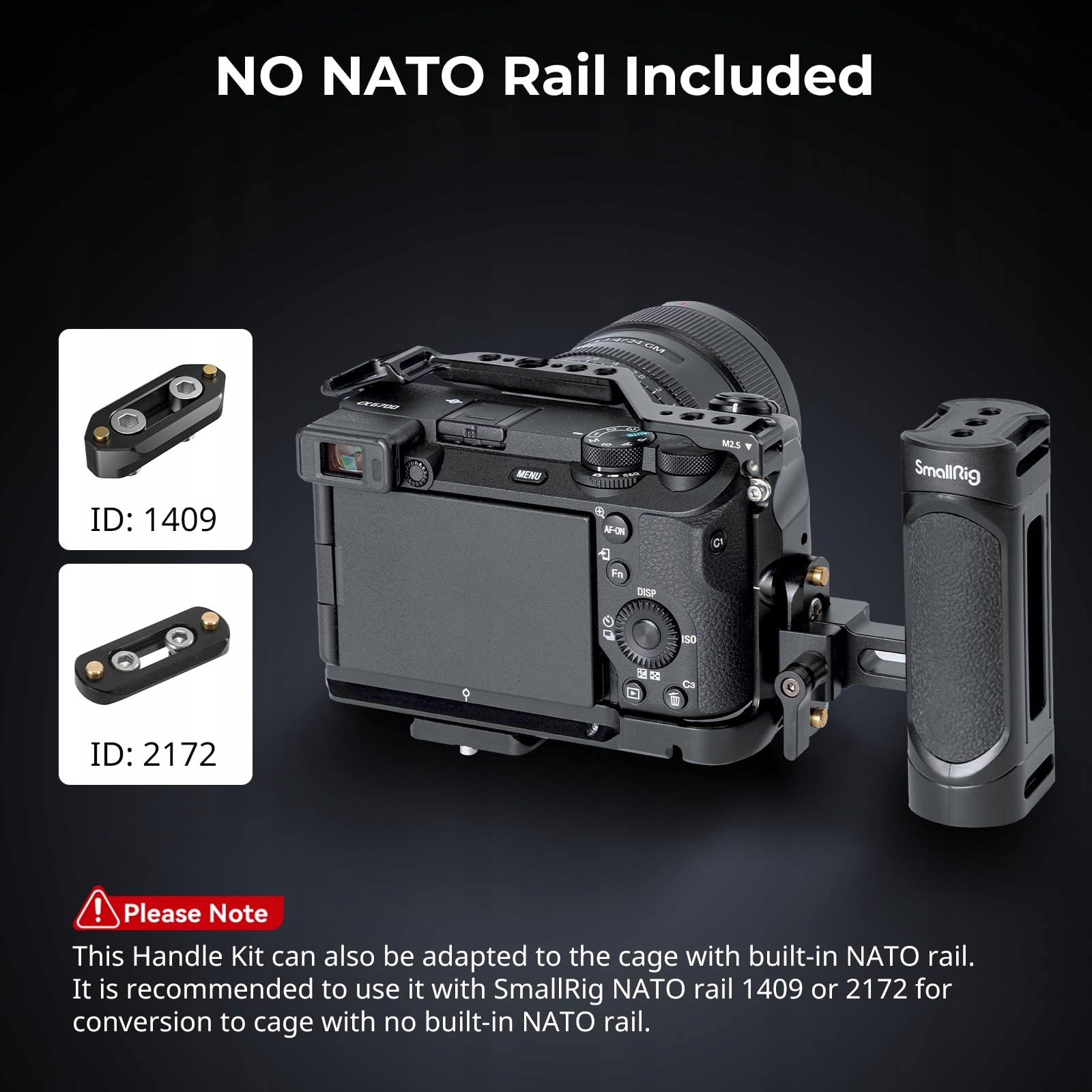 SMALLRIG Uchwyt Boczny Do Aparatu Mini NATO 1/4-20 Gwinty Kaltshuh — miniatura 7