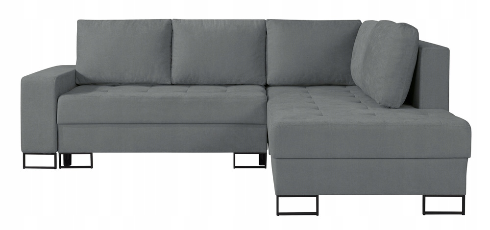 Rohová Sedací Souprava s funkcí spaní Larelle, pravostranná, popelavá žinylka