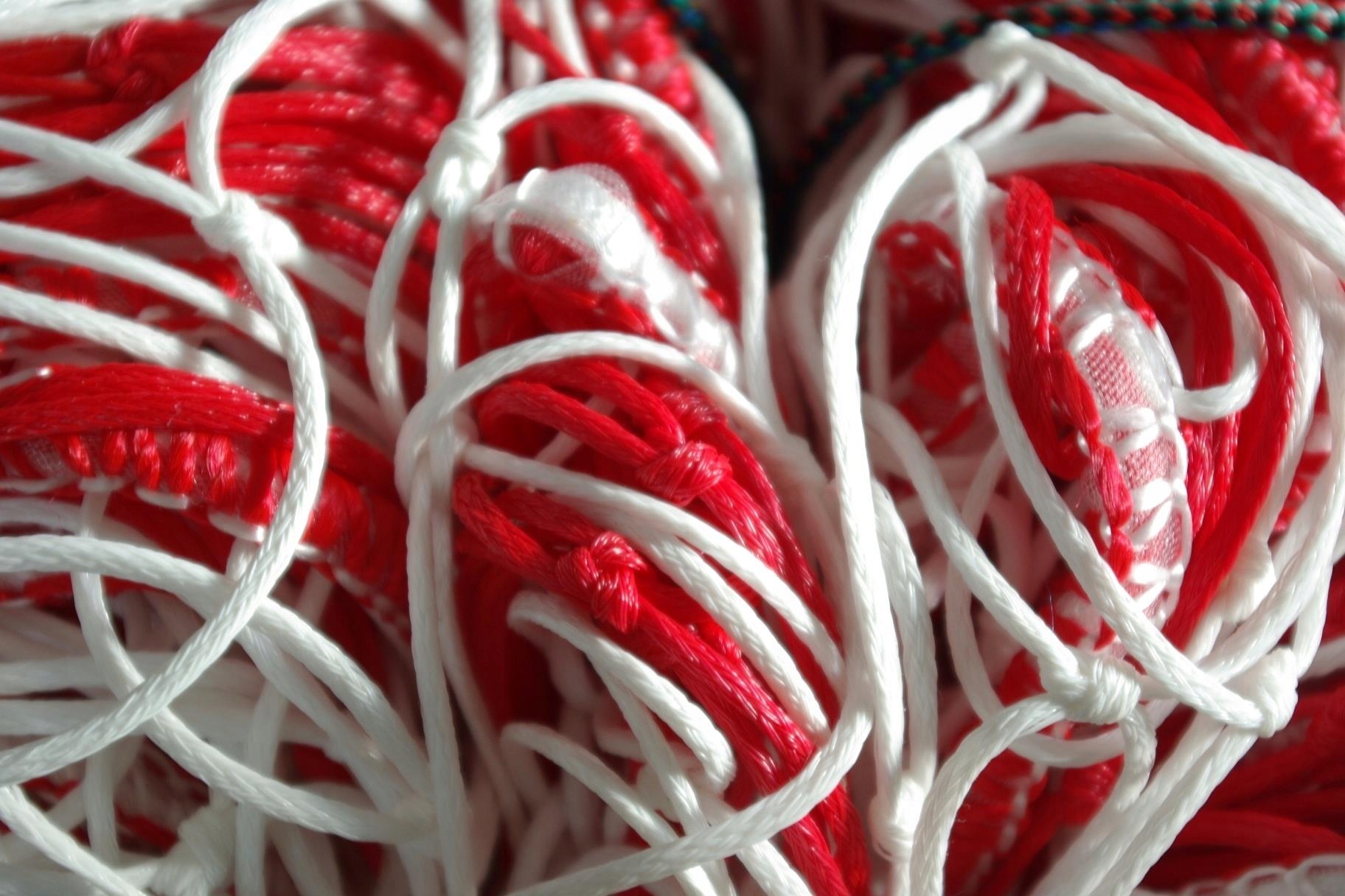 SIATKA NA BRAMKĘ PIŁKA RĘCZNA PEŁNOWYMIAROWA 3x2M PP 3MM GŁ. 1,2 MOCNA Szerokość bramki 200 cm