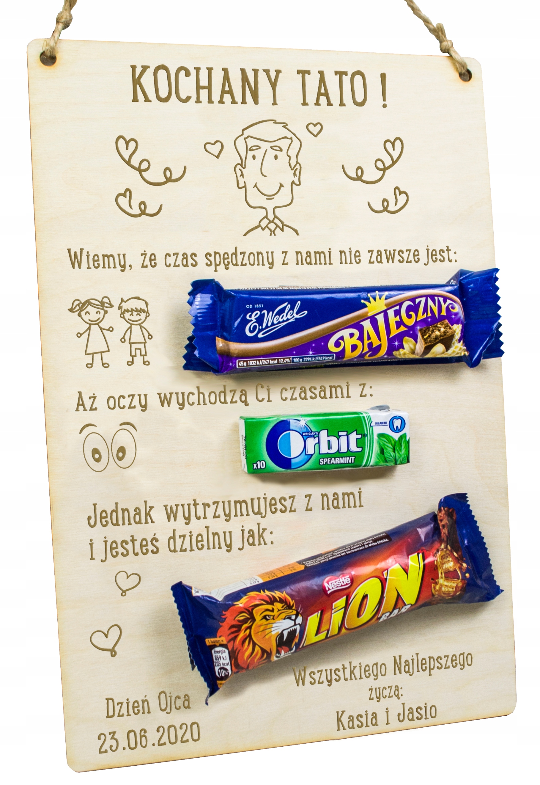 

Dzień Ojca Dla Taty Słodki Dyplom Grawer