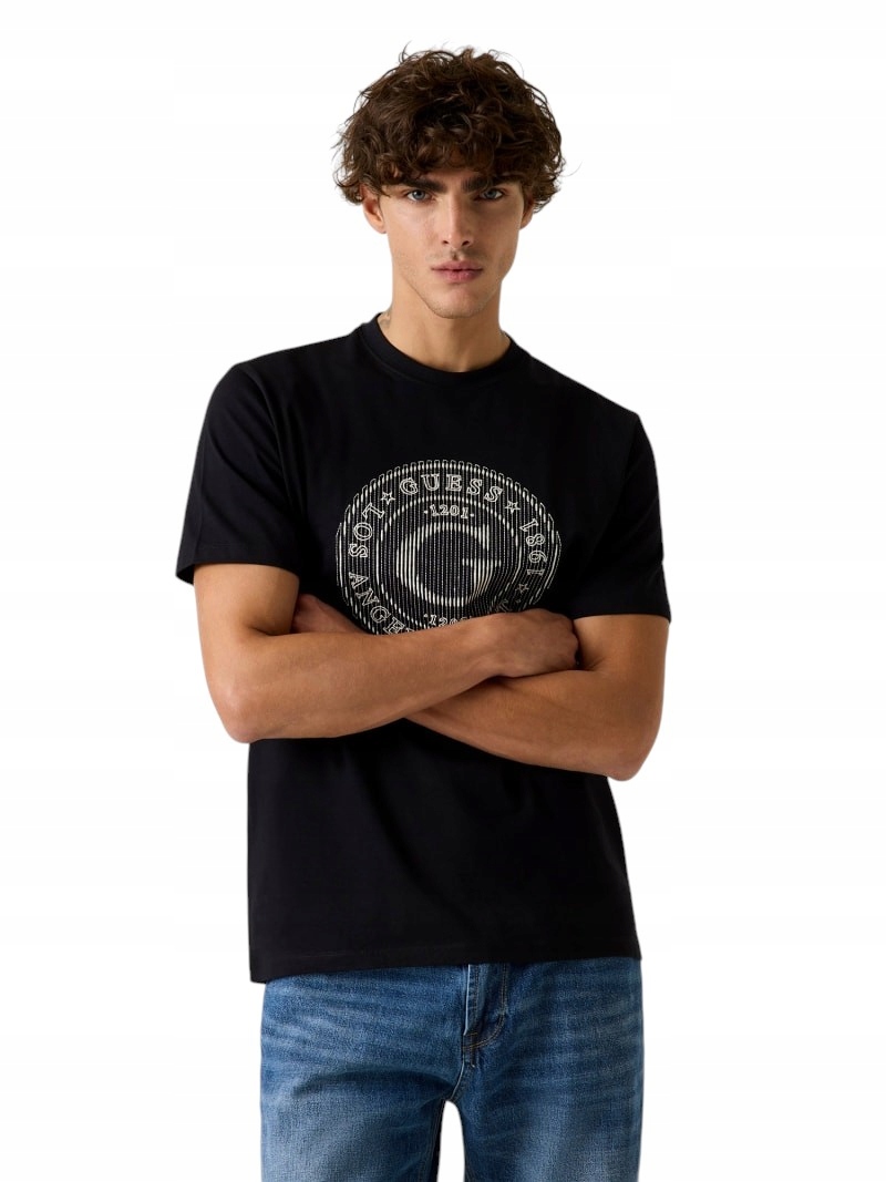 Guess Pánské Tričko Cn Ss Big G Logo Tee Černé vel. L