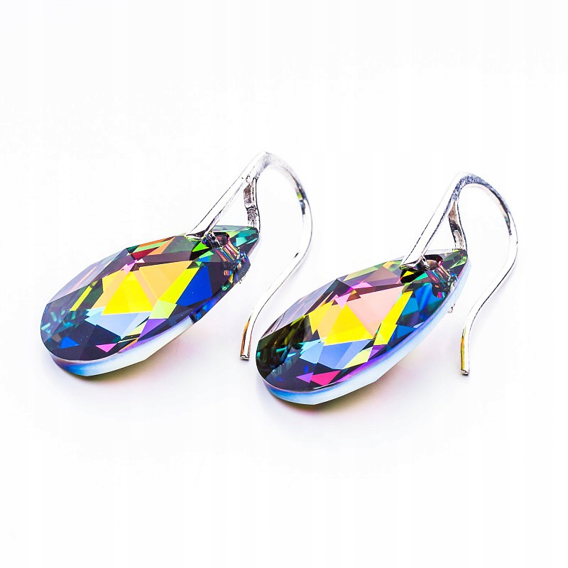 

Srebrne 925 kolczyki z kr. Swarovski Migdały 22 VM