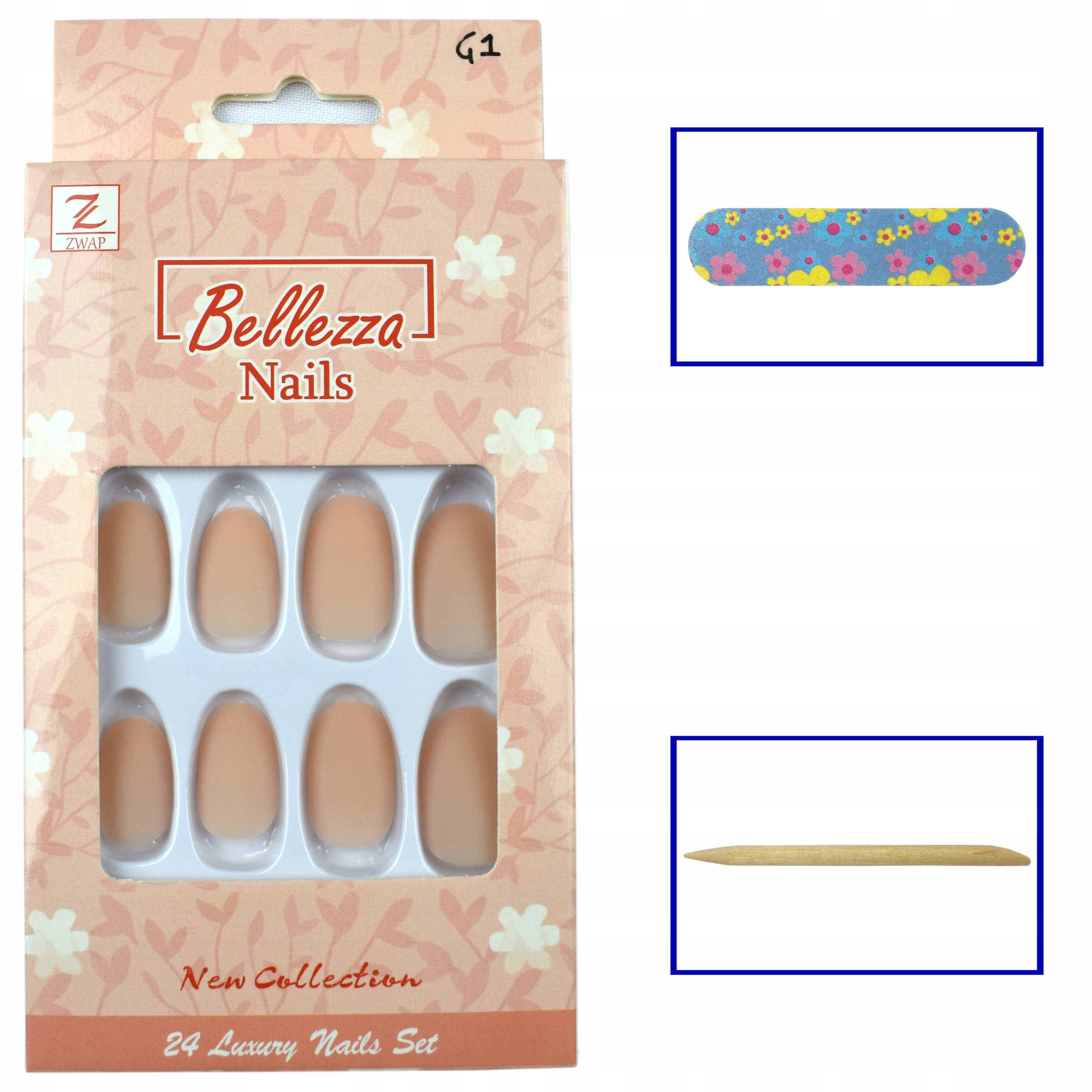 

Zestaw Tipsy Paznokcie Sztuczne 24 Szt. G1