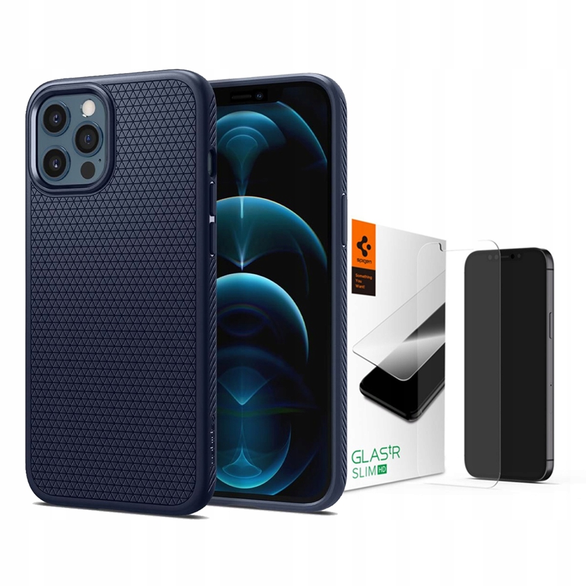 

Spigen Etui Do Iphone 12/12 Pro + Szkło Spigen