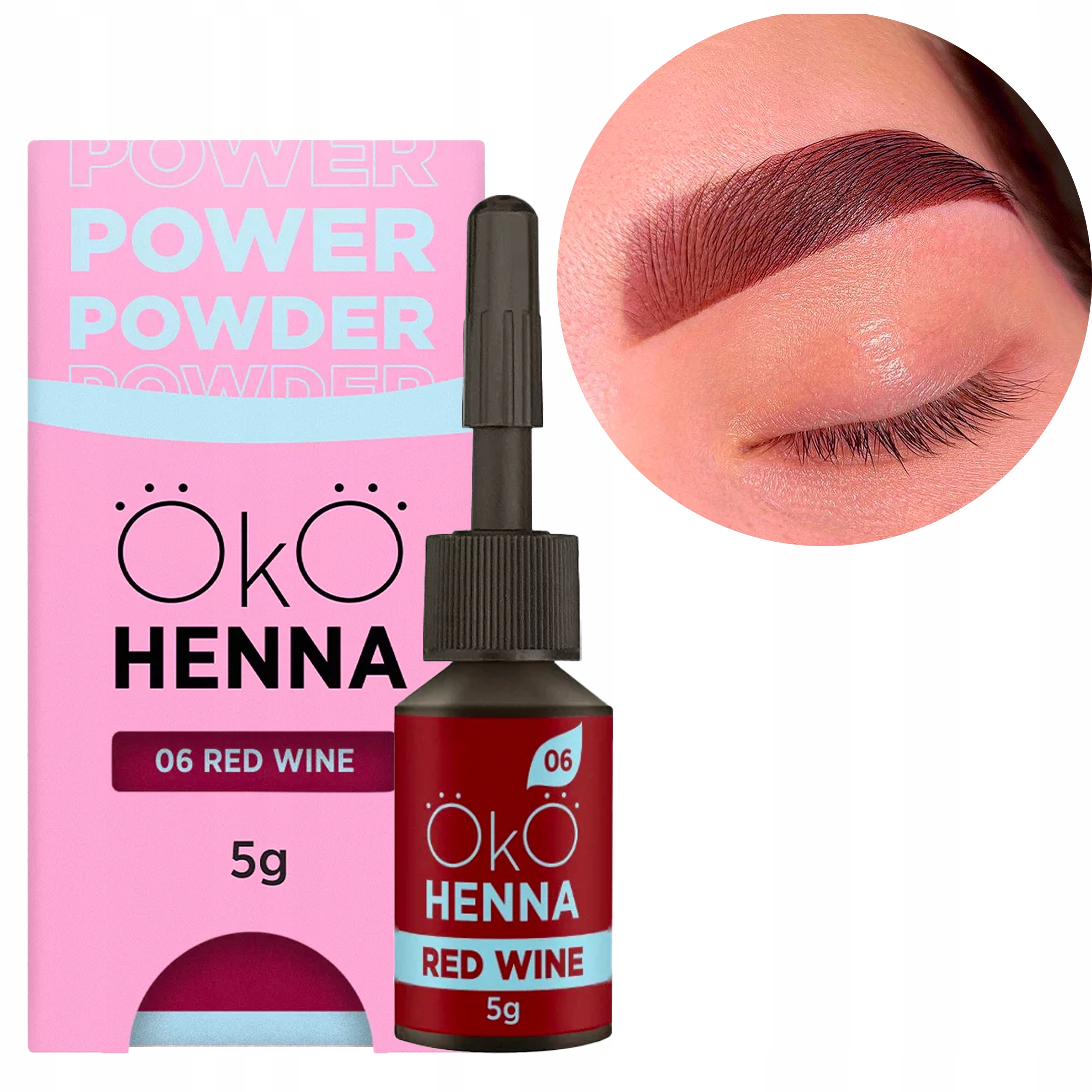 Henna Na Obočí Pudrová Červené Oko #06 Red Wine 5 g