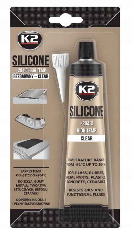 

K2 Silicon Bezbarwny Silikon Do 350°C 85G