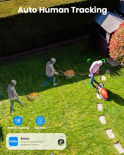 AOSU Kamera Zewnętrzna Z Panelem Solarnym Bezprzewodowa Z Czujnikiem Ruchu — miniatura 2