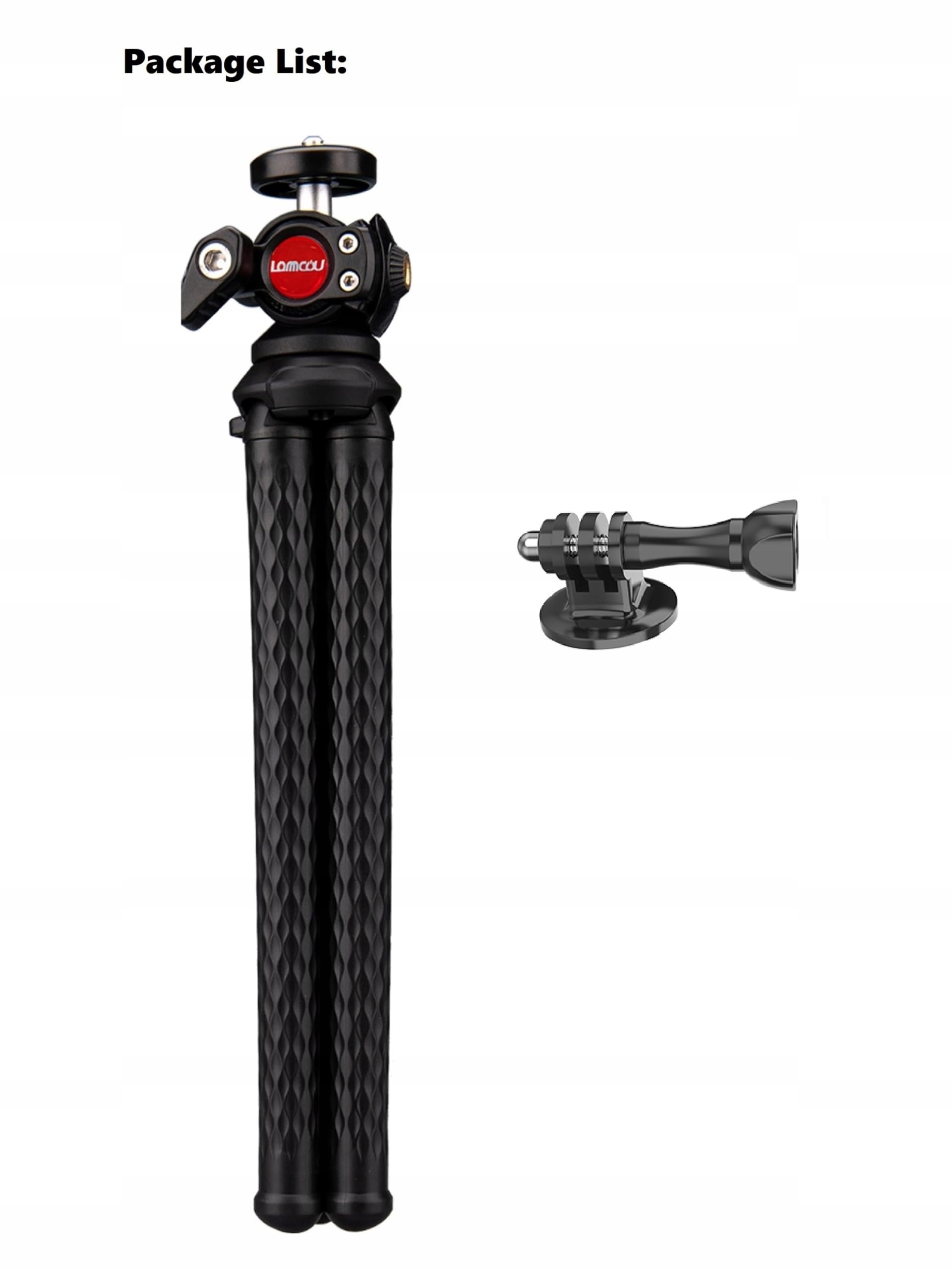 LAMMCOU Statyw Do GoPro Elastyczny Tripod Do Kamer Sportowych Vlogowania — miniatura 7