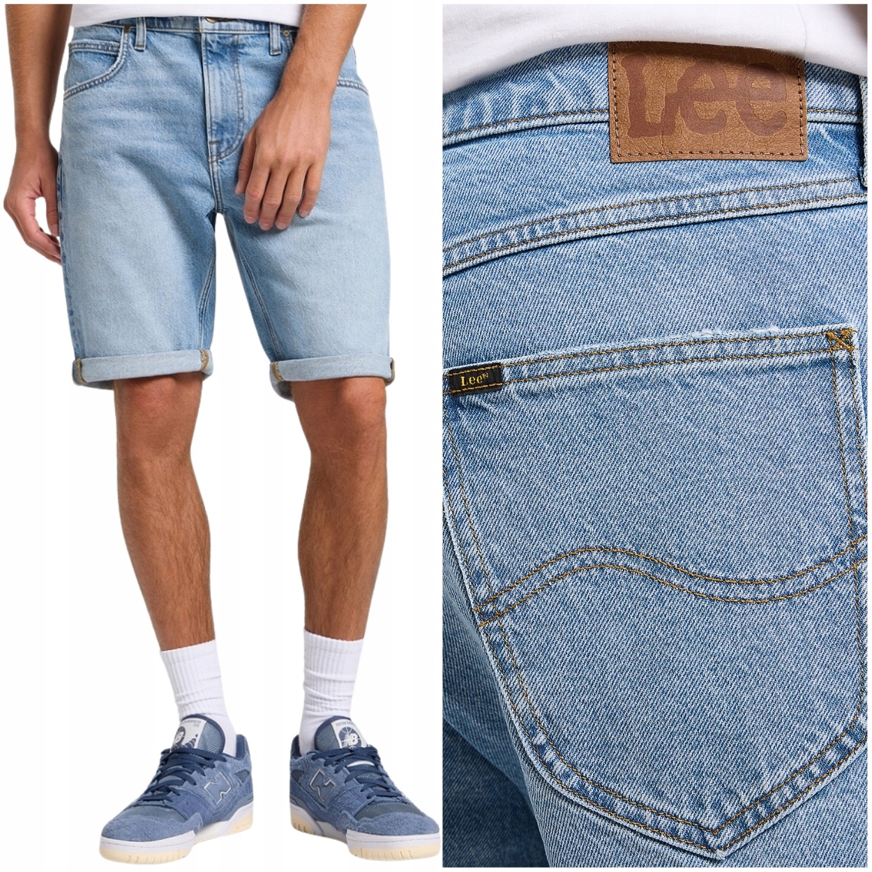 Lee 5 Pocket Short Dwight Light krátké kraťasy džínové šortky W36