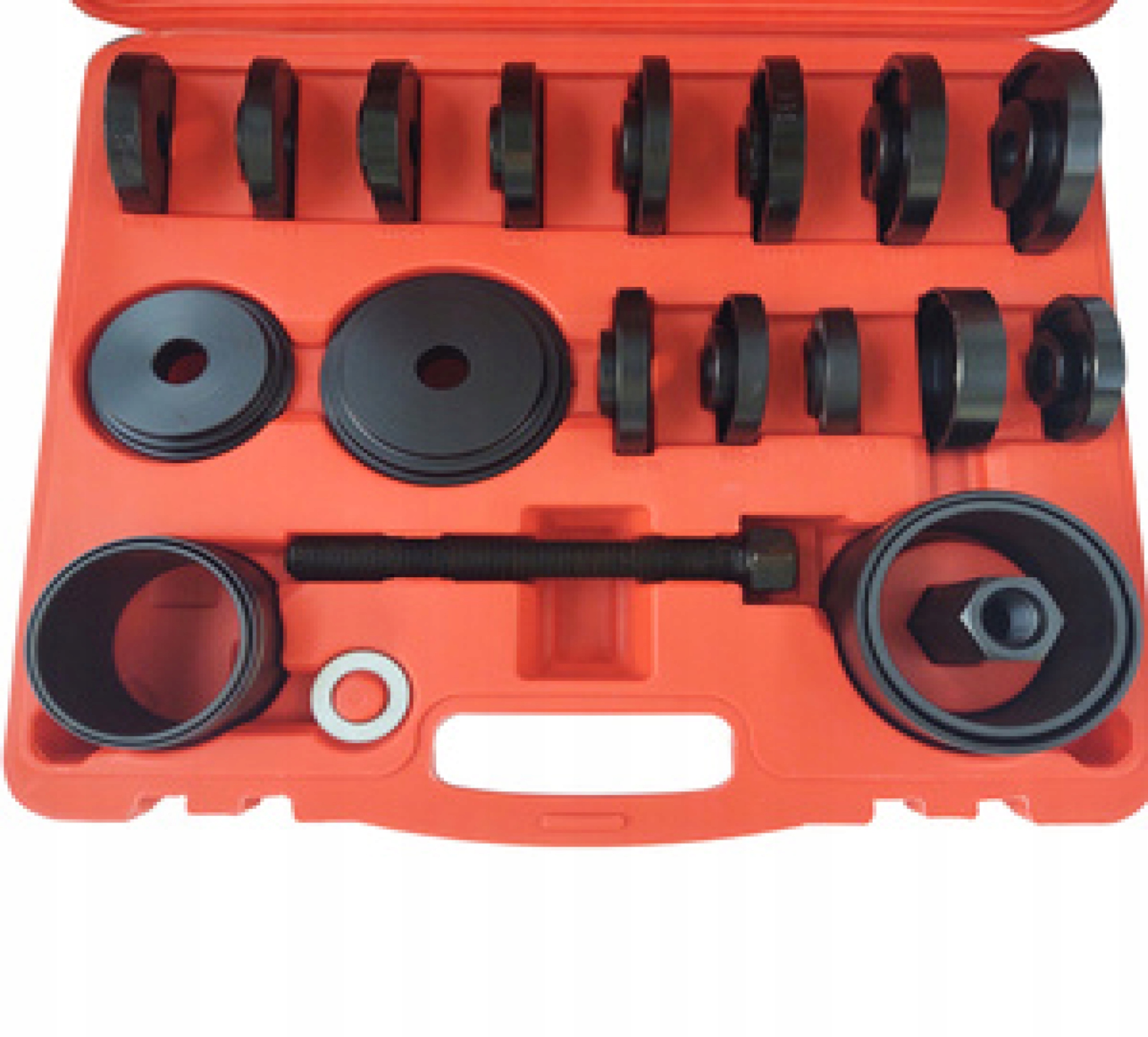 Lis na ložiska, adaptéry lisu, stahovač pouzder 23 ks