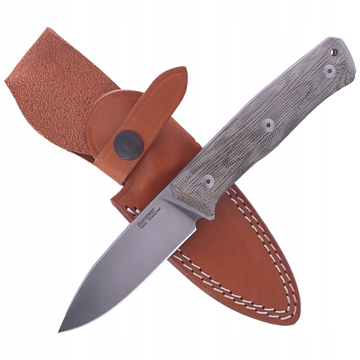 Plátěný Nůž LionSteel Bushcraft Green (B35 Cvg)