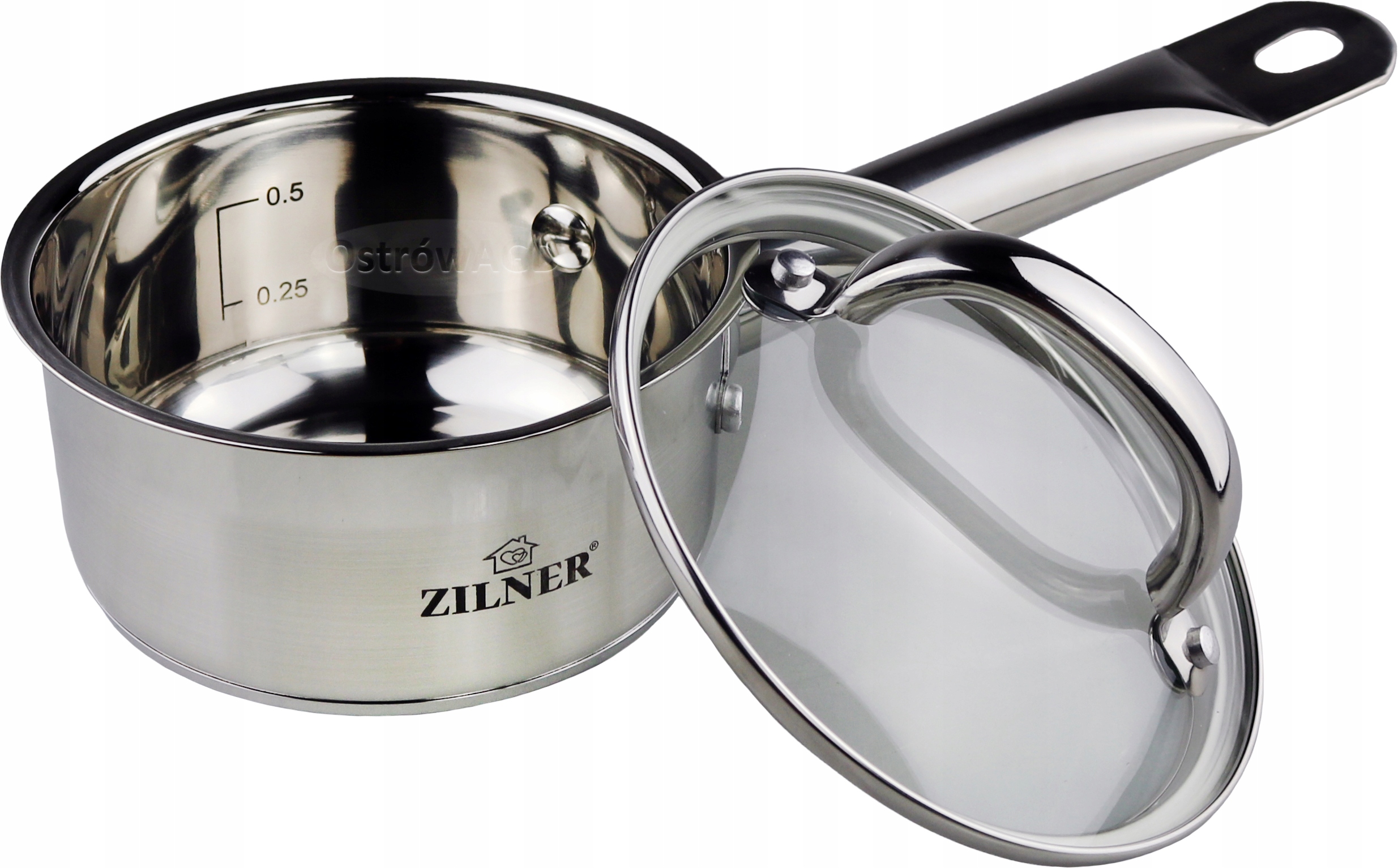 

Malutki Rondel Z Pokrywką 0.6L Srebrny 12cm Zilner