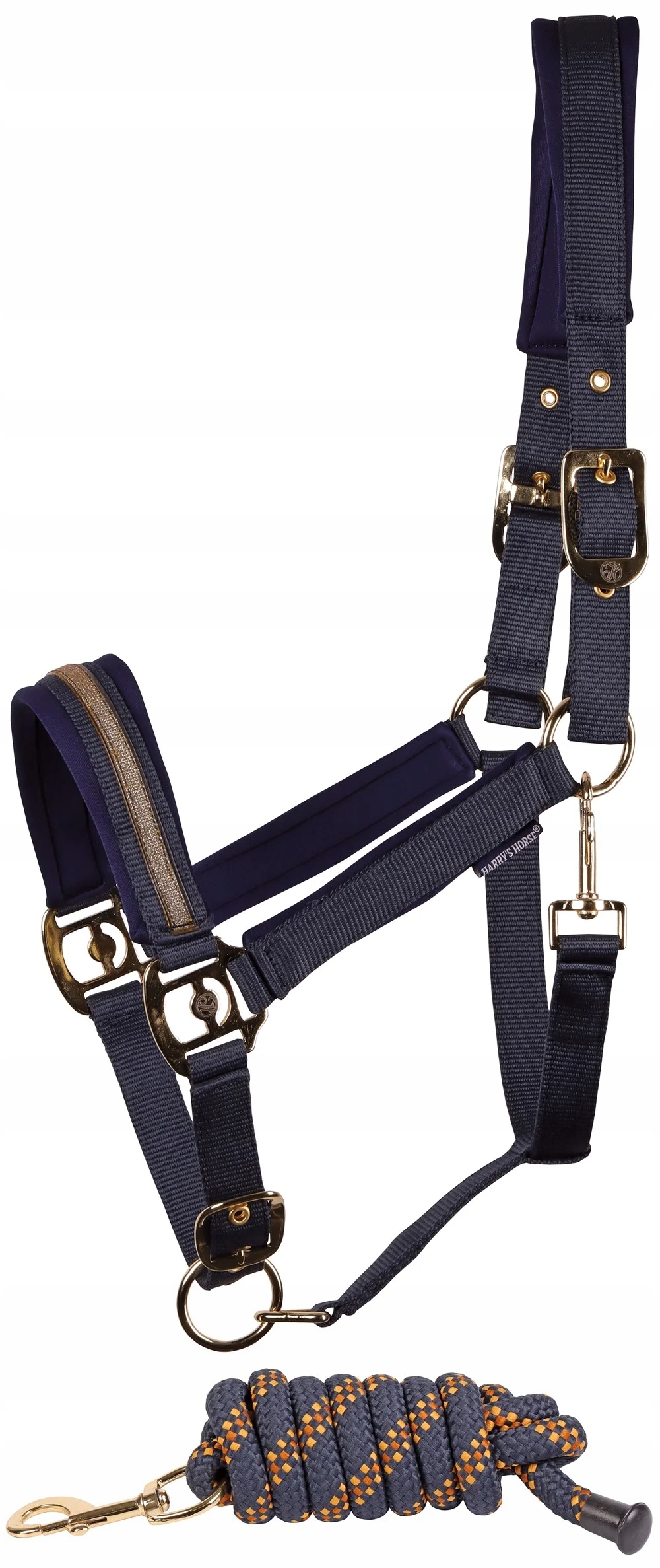 Uzda pro koně vodítko Harry's Horse Samara 25SS modrý Cob