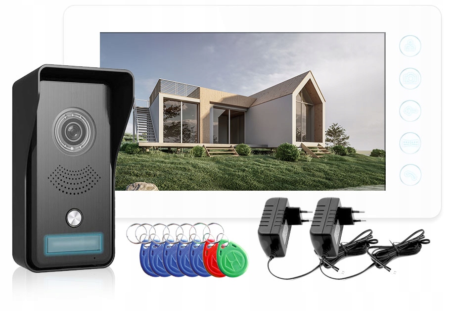 Wideodomofon Furtka Brama Breloki Pamięć 7"