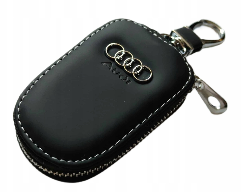 Audi Etui Pokrowiec Skórzany Na Kluczyk Czarny Premium (PREM55)