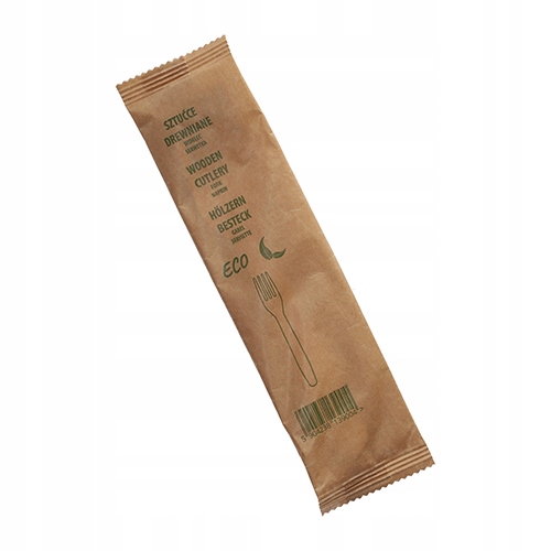 

Zestaw widelec drewniany z serwetką 350 szt.