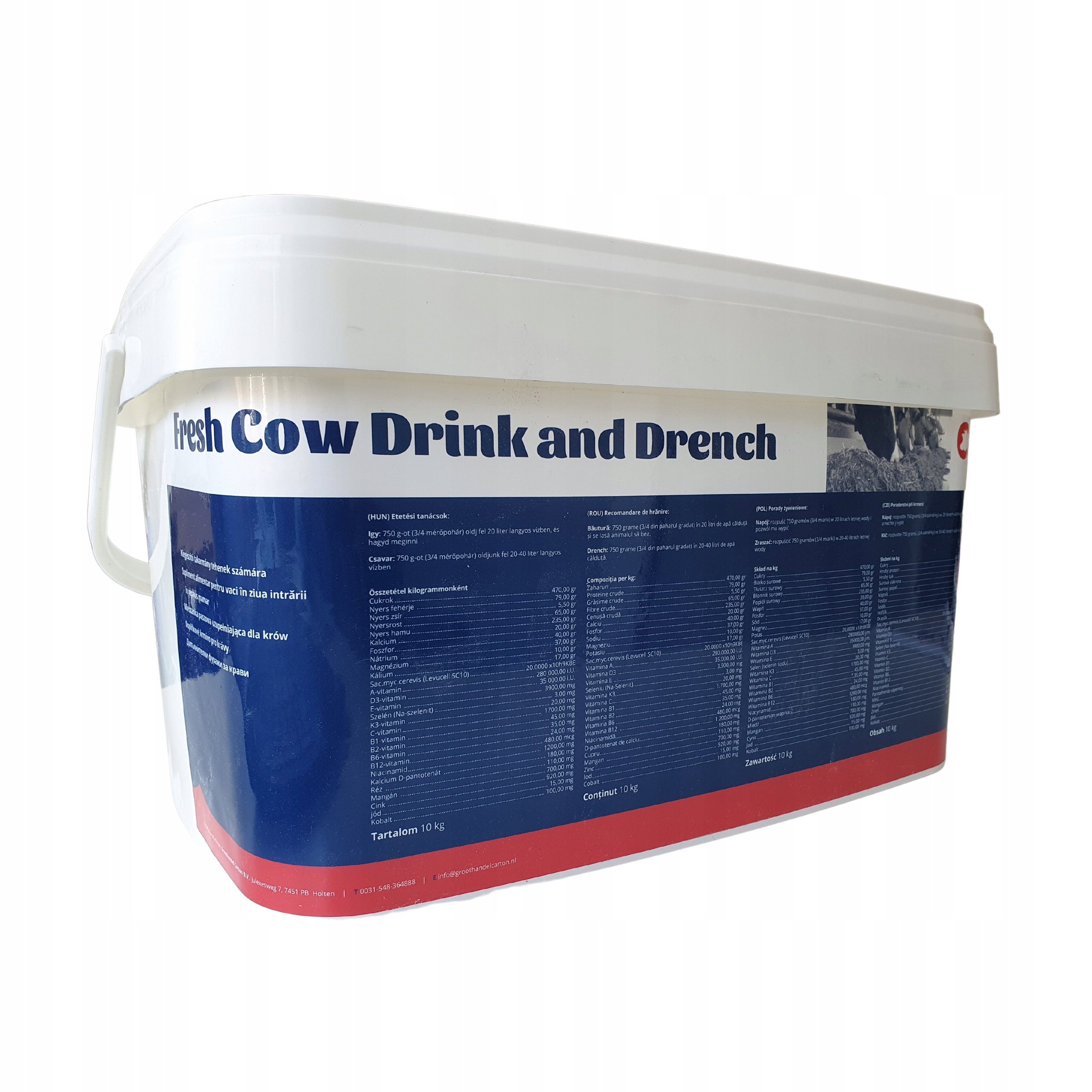 ENERGETYCZNE PÓJŁO DLA KRÓW Wapń Fosfor + Witaminy Probiotyk FRESH COW 10kg