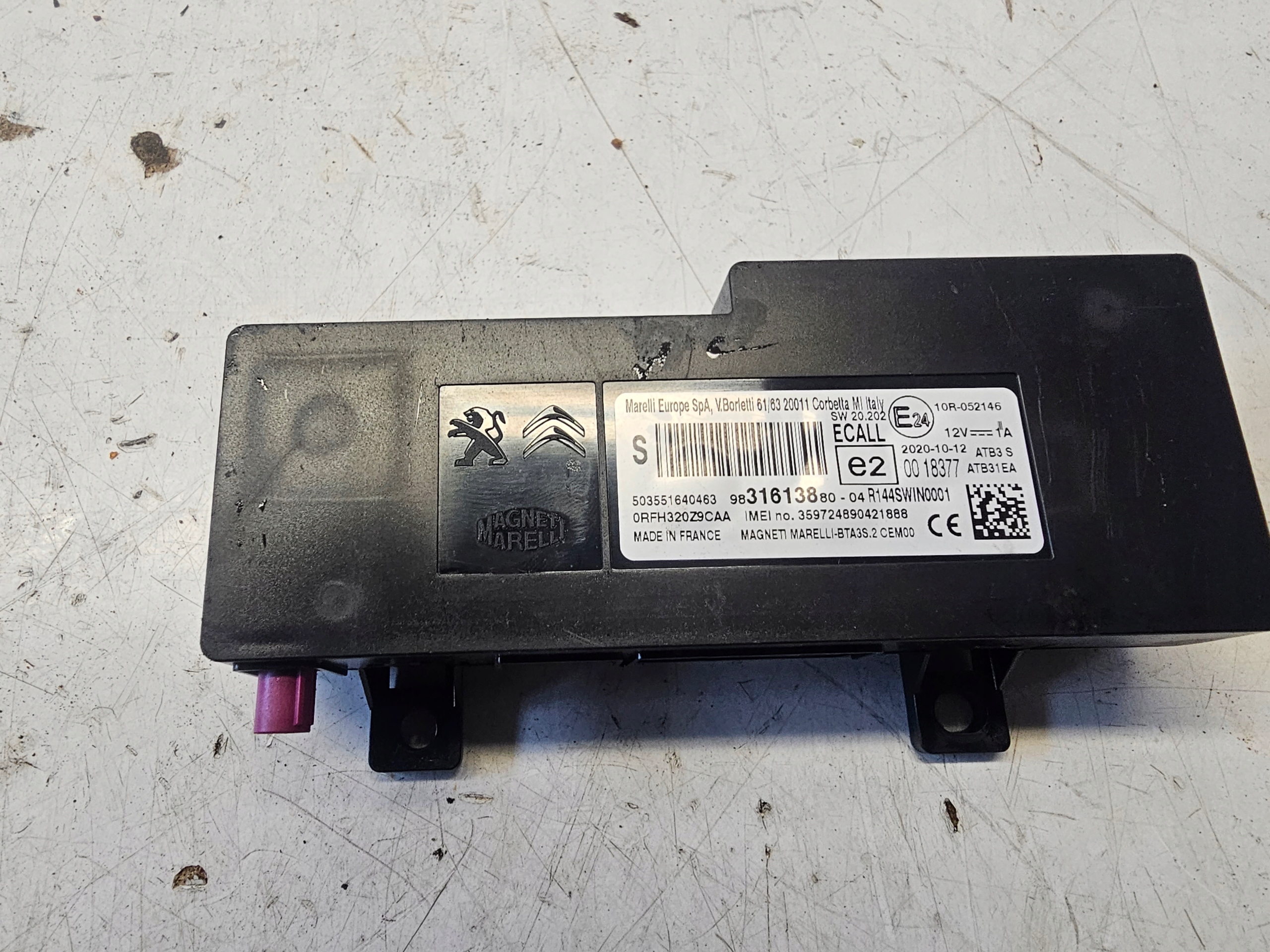 OPEL CROSSLAND X modulo ECALL 9831613880
