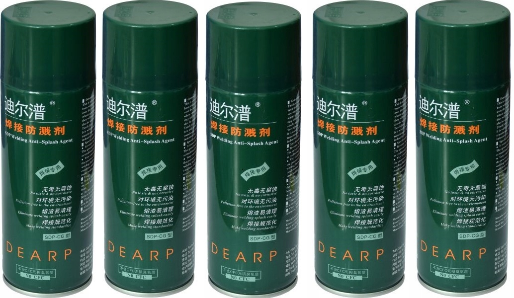 5x ŚRODEK ANTYODPRYSKOWY W SPRAYU 2250ml ZESTAW