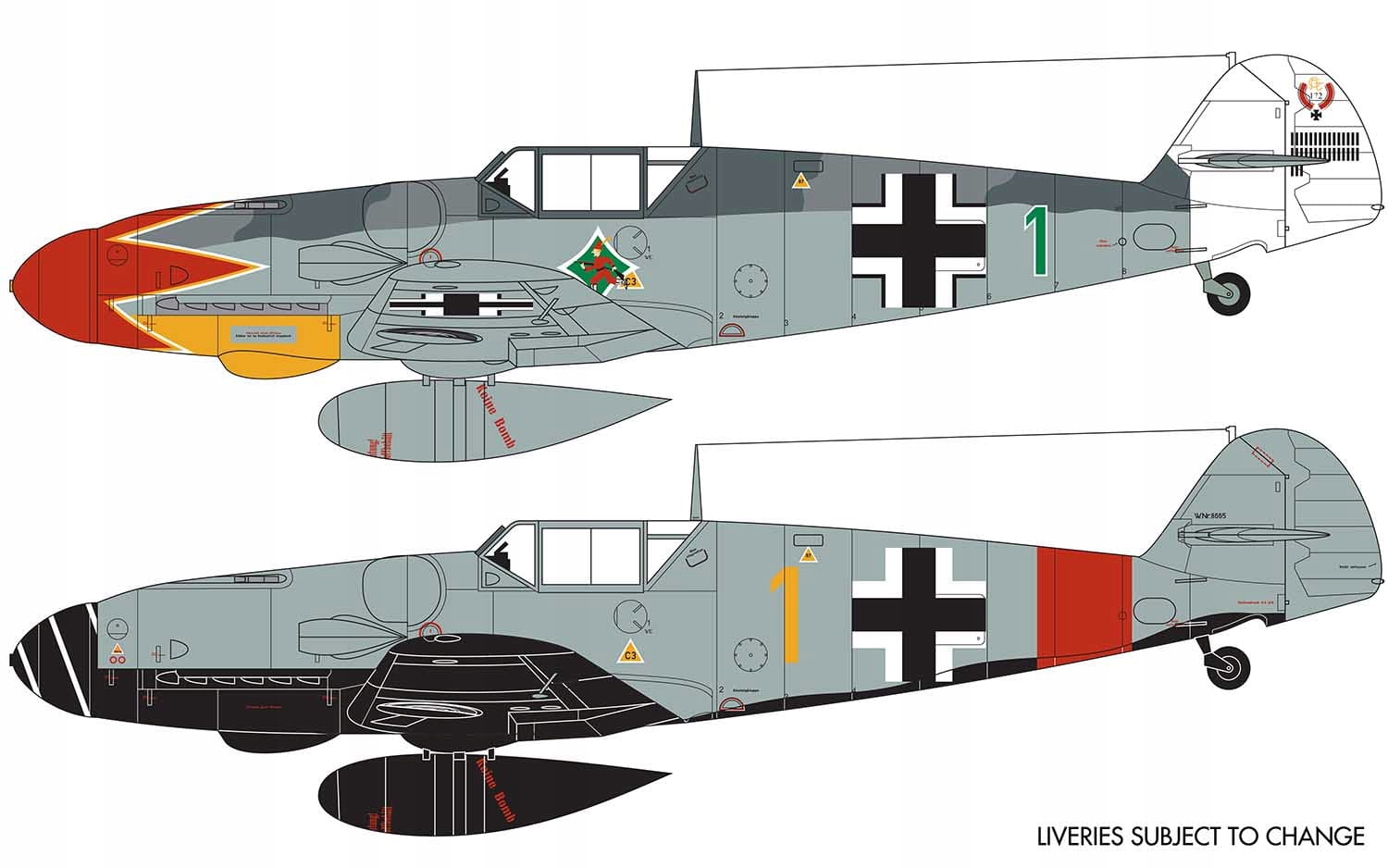 Model pastikový Messerschmitt BF109G-6 1/72 Airfix 02029B