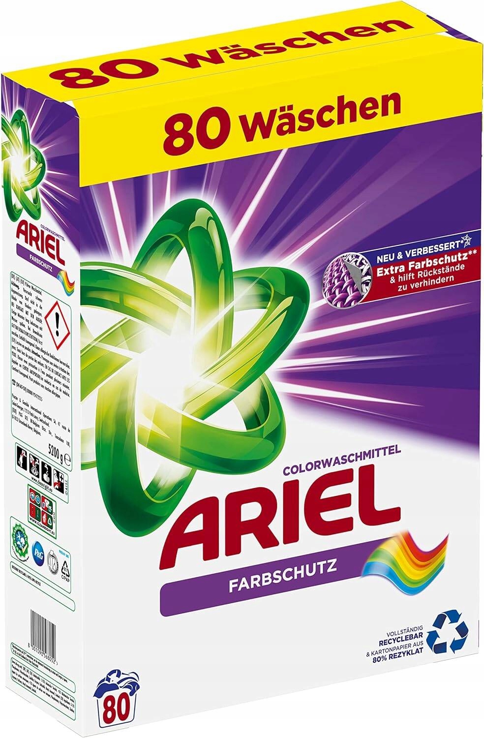 Levně Ariel Colorwashmittel prášek 80p 4,8 kg