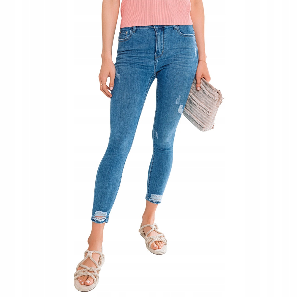 

Spodnie damskie jeansowe rurki 077PLR nieb. Xs