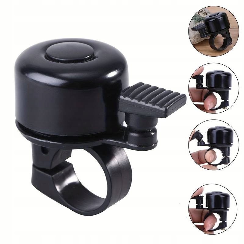 STYLOWY DZWONEK Czarny do Roweru Rowerowy Mega Głośny Miejski Materiał dominujący metal