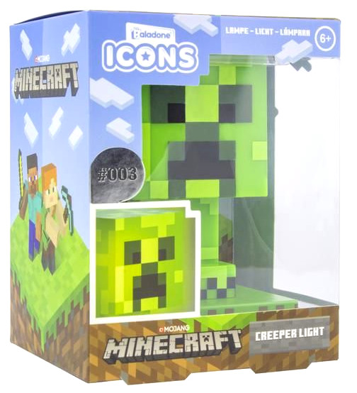 LAMPKA MINECRAFT CREEPER licencjonowana wys. 11 cm Zasilanie bateryjne