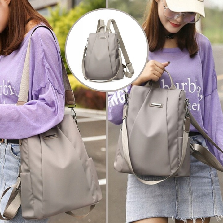 PLECAK DAMSKI TURYSTYCZNY 2w1 MIEJSKI TOREBKA NA RAMIĘ Wodoodporny vintage Odcień karmelowy