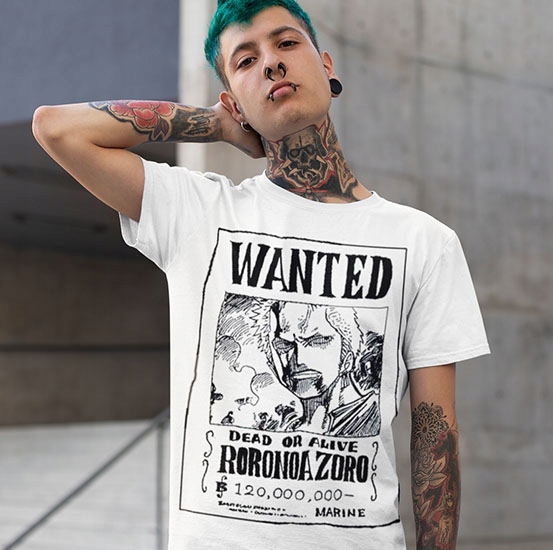 

Koszulka One Piece Wanted Zoro