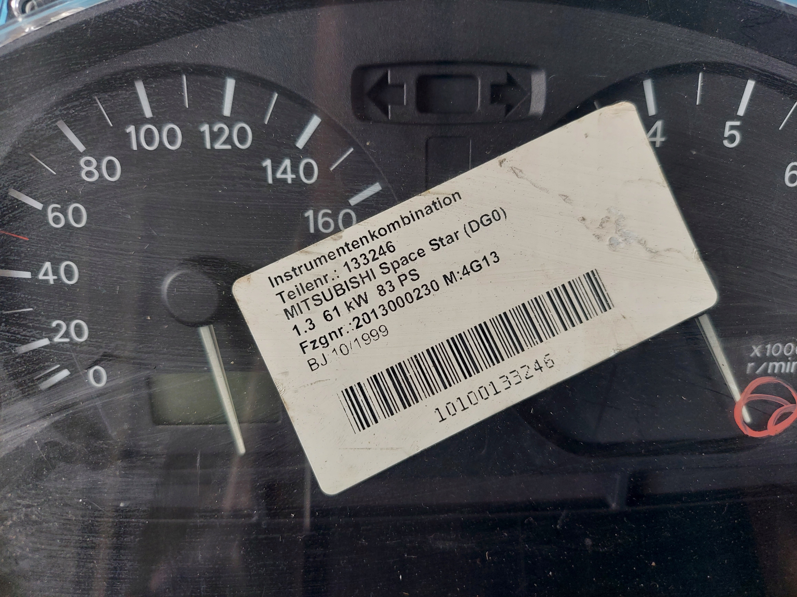 dials clock MITSUBISHI SPACE STAR 1.3 B DG MR270272