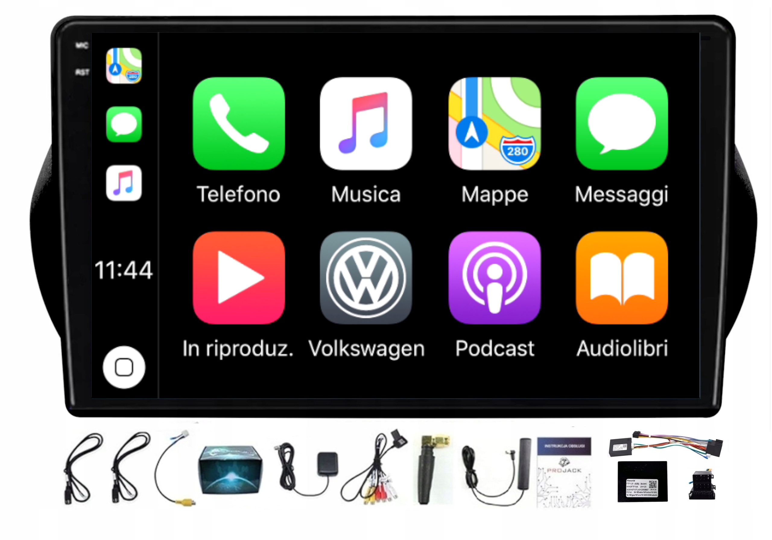 Navigační Rádio Carplay Android Peugeot Bipper 2008-2017 8/256 Gb Sim