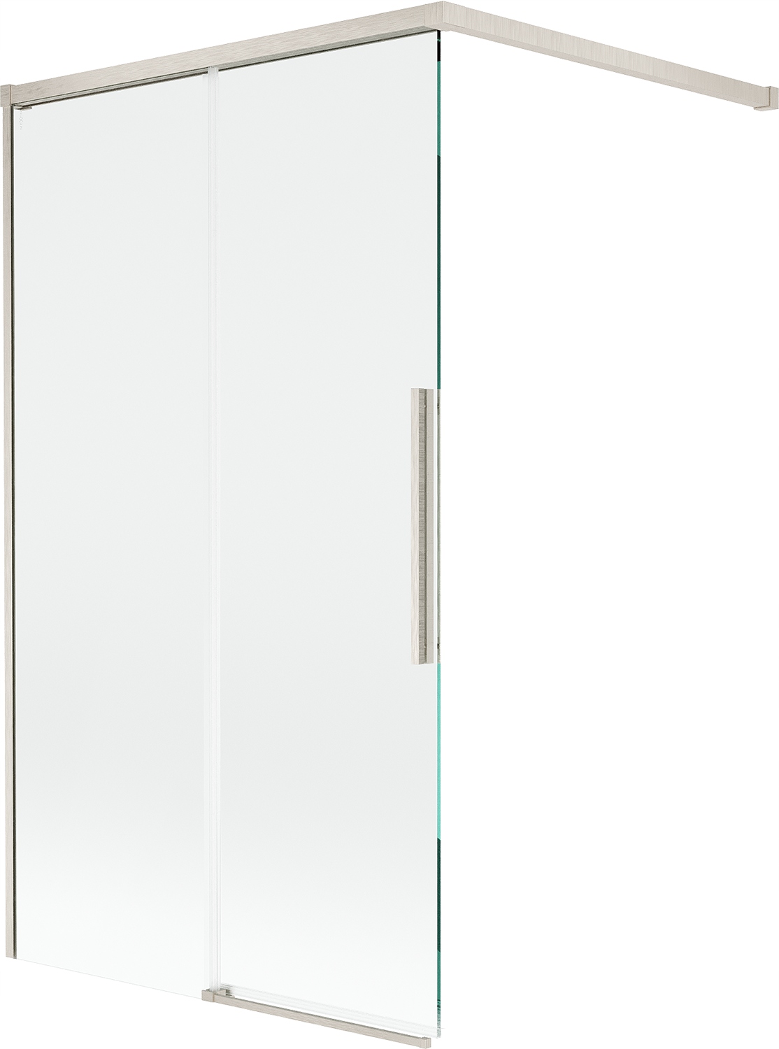 Mexen Rox Parawan Nawannowy 2-SKRZYDŁOWY 100X150 Transparent Nikiel
