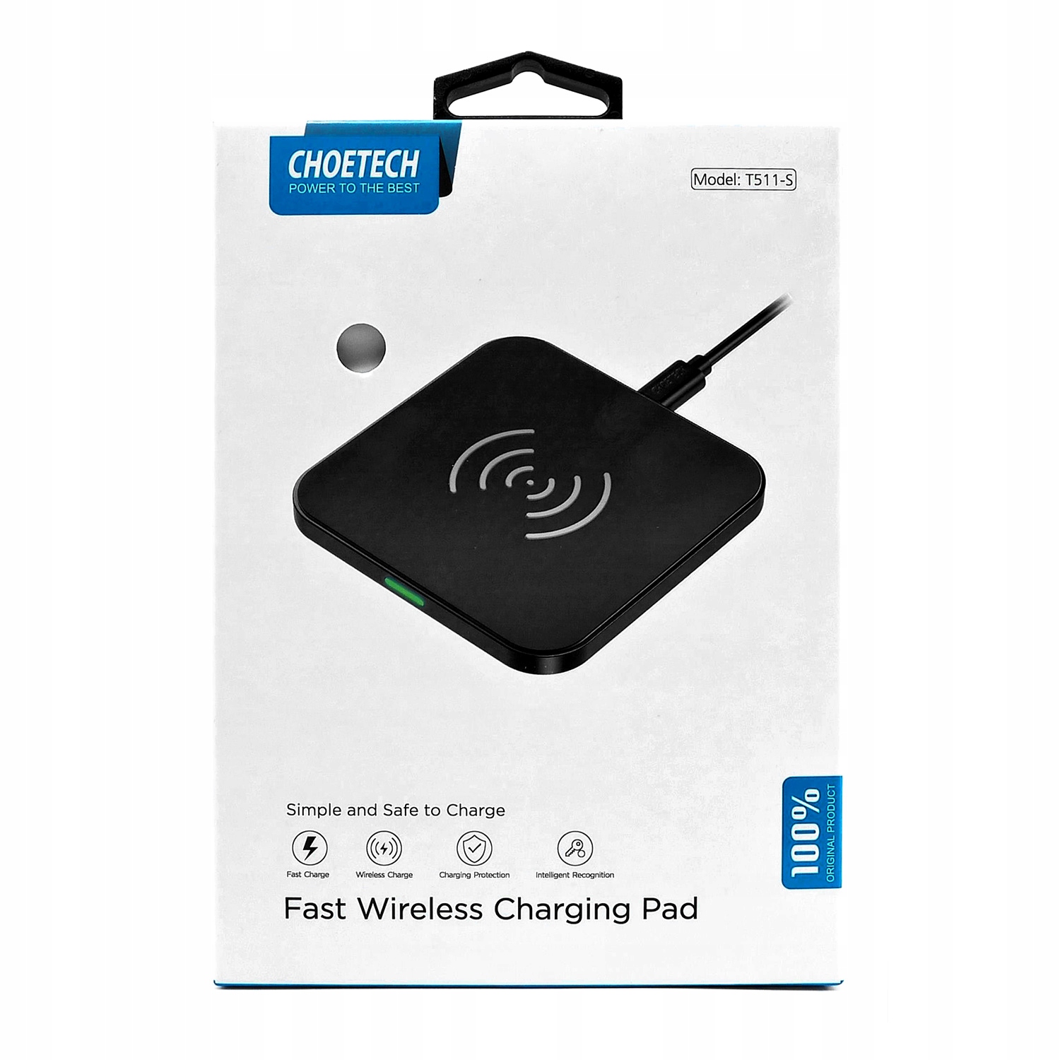 CHOETECH T511-S bezprzewodowa ładowarka 10W 2A Qi Liczba urządzeń ładowanych jednocześnie 1