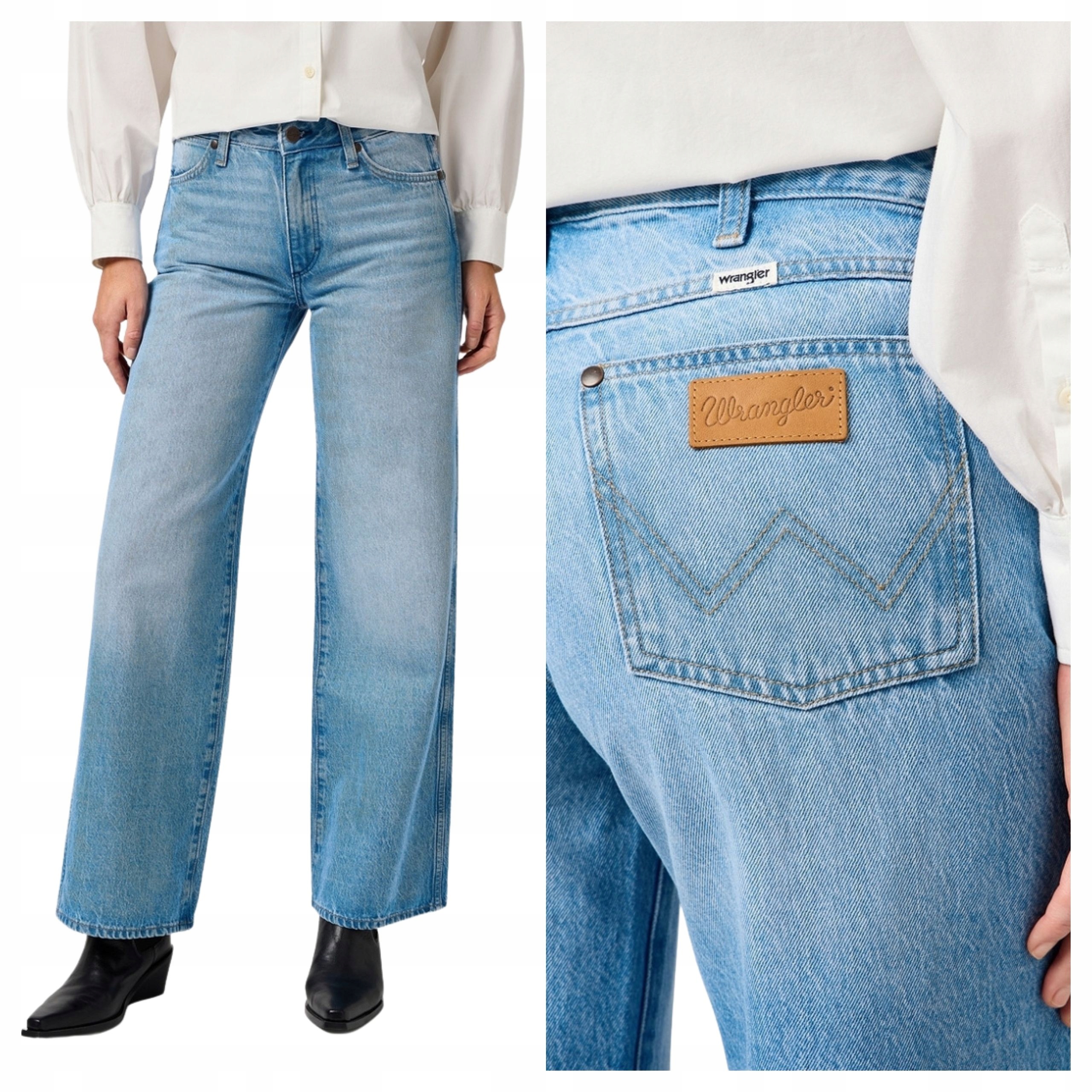 Dámské džínové kalhoty Wrangler World Wide Modré Bavlna W29 L30