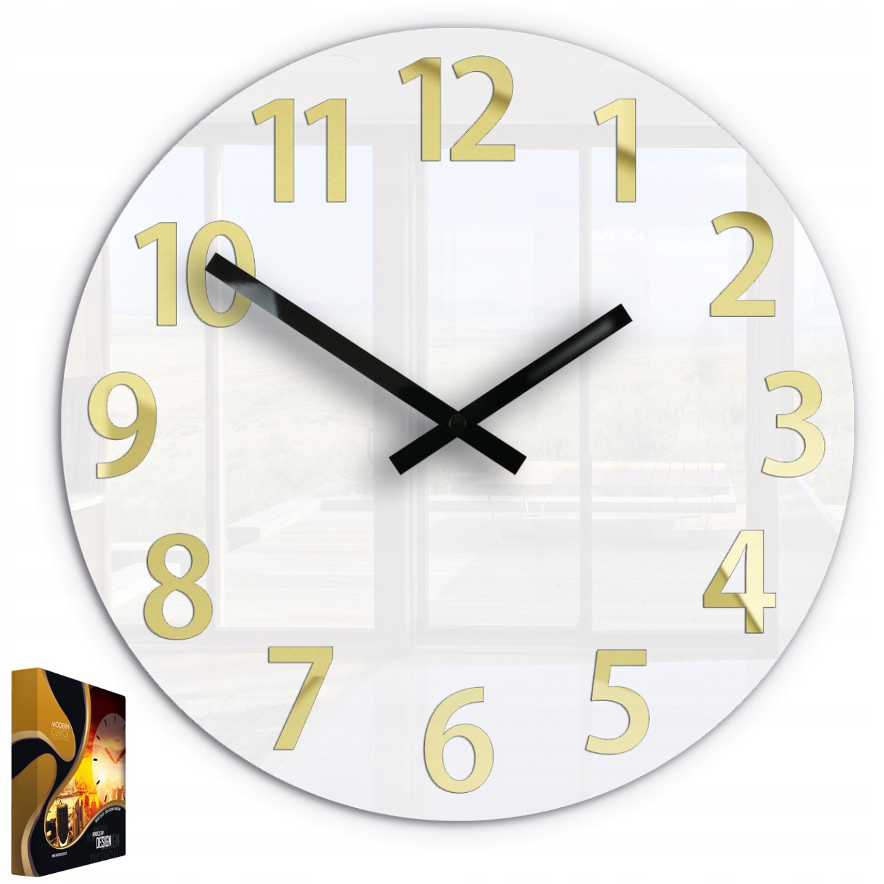 Nástěnné hodiny v moderním akrylovém stylu Karda Kulatý Křemenné