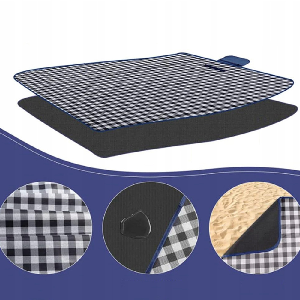 KOC PIKNIKOWY PLAŻOWY TKANINA OXFORD WODOODPORNY DUŻA MATA 200X145 XL Marka inna marka