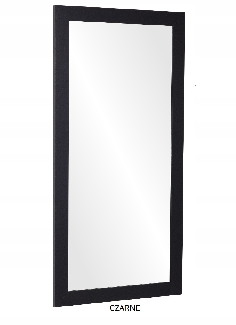 Lustro w ramie klejonej PREMIUM 170x50 CZARNE Materiał ramy inny materiał