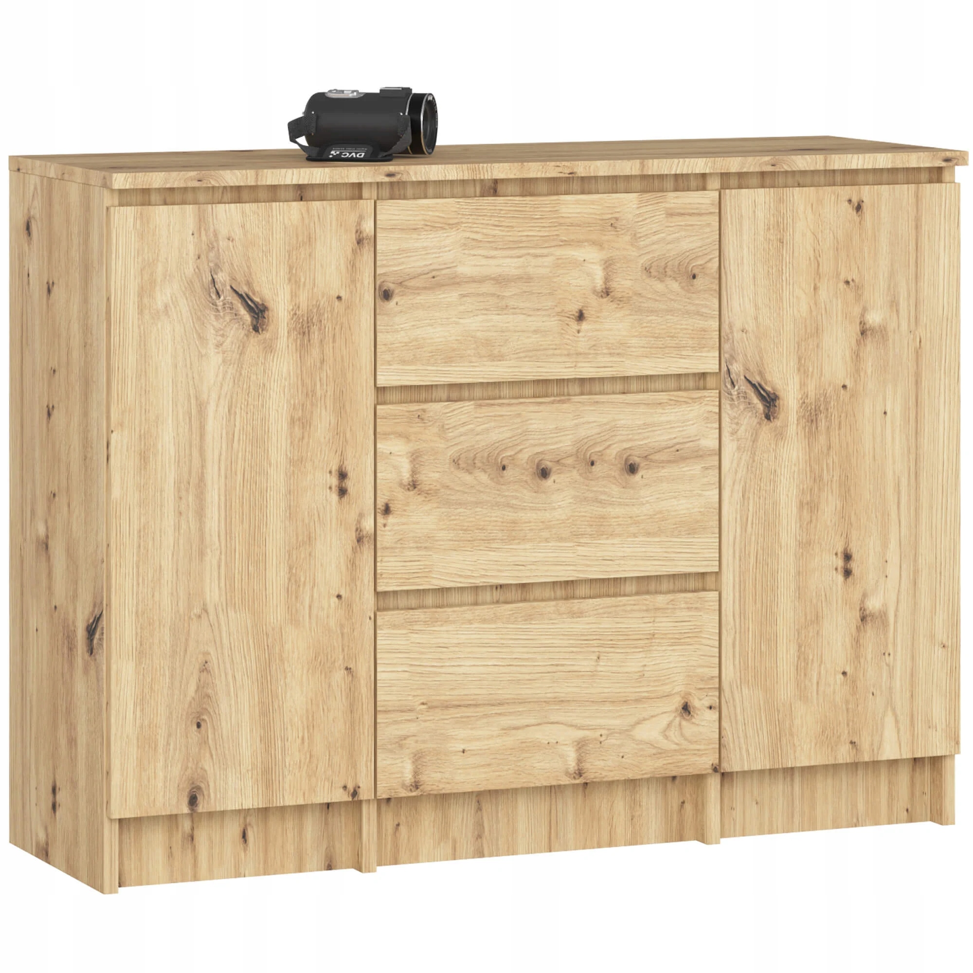 Komoda K100 2D 3 Ks Dub Artisan 101x76x35 cm Klasický stojící nábytek