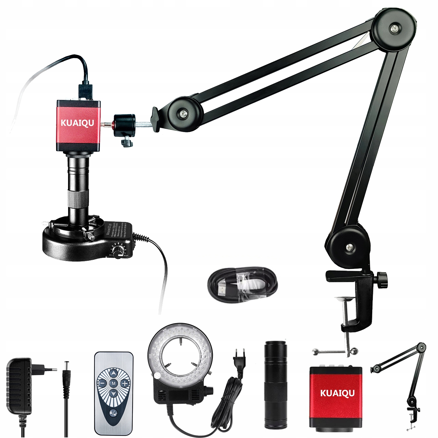 Cyfrowy Mikroskop Elektroniczny Kuaiqu 13MP Zestaw 150X Led Hdmi Vga