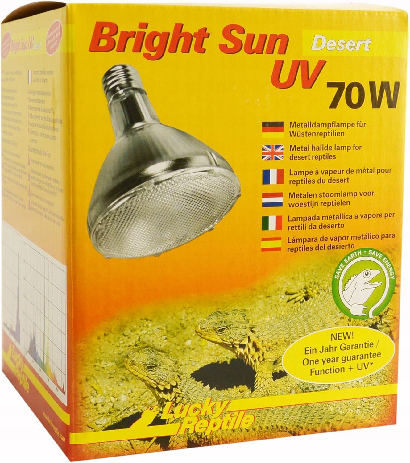 Lucky Reptile Bright Sun Uv Desert plné spektrum 70W E27