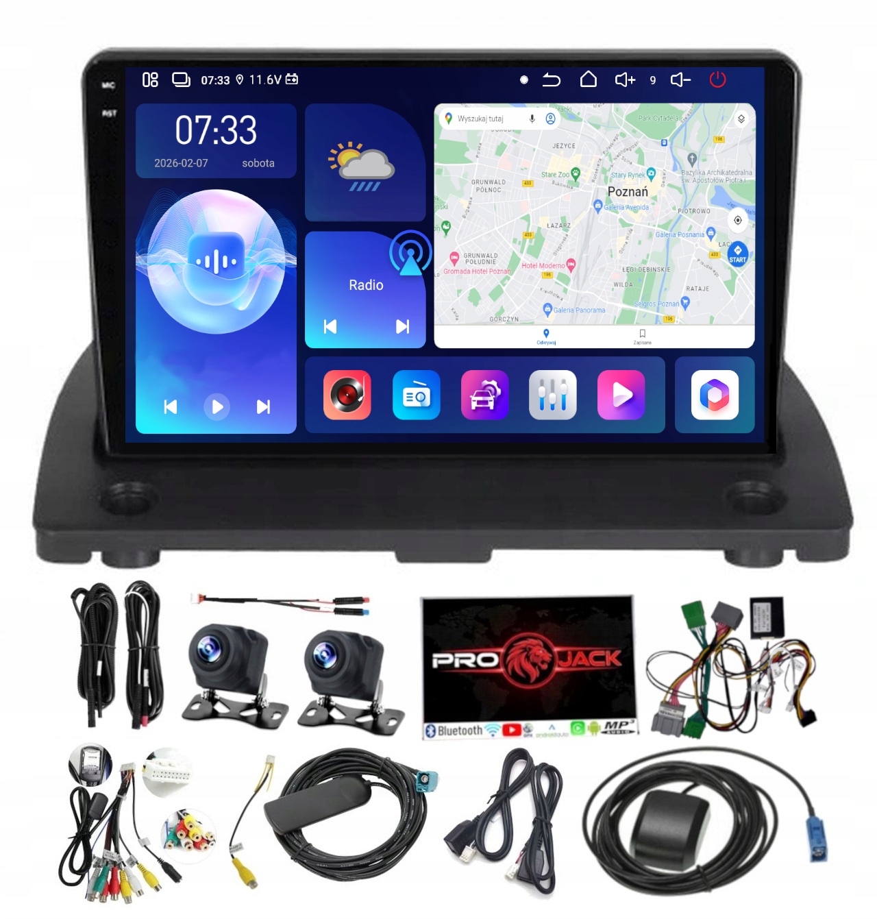Android Rádio S Navigací Bt Carplay Wifi Volvo XC90 2003-2013 6GB 128GB Sim