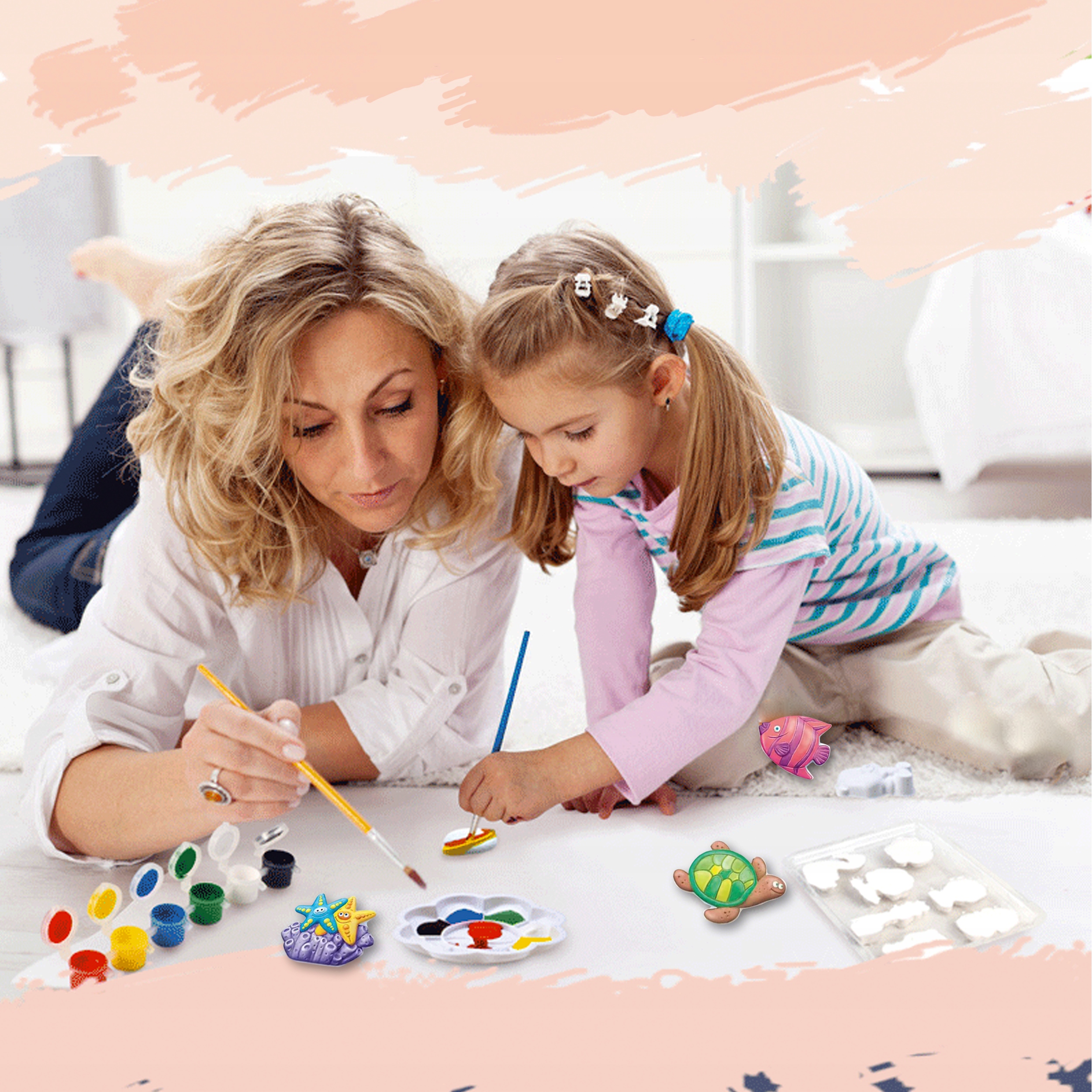 ZESTAW DO TWORZENIA FIGUREK GIPSOWYCH MAGNESÓW ZWIERZĘTA MORSKIE DIY 3D Wysokość produktu 23 cm