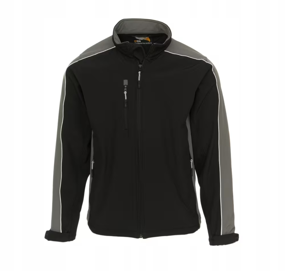 Orn Pánská Softshellová Bunda Černá S Šedými Vložkami 5XL 6_A