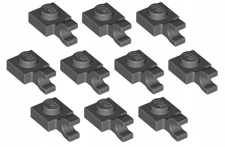

Lego płytka 1x1 zaczep uchwyt c. szary 10x 61252